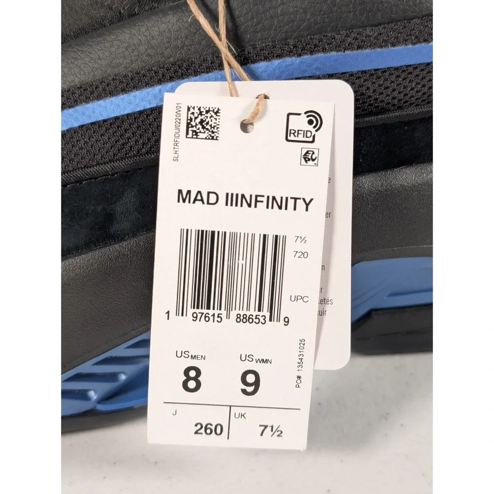 Adidas Mad IIInfinity Basketball Shoes Mens Size 8 Black Dark Marine JI0395